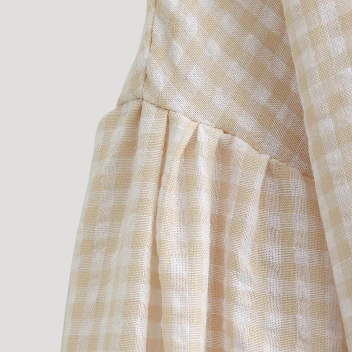Stilla | Gingham Bånd Front Strikketrøje Med Hjerte Detaljer
