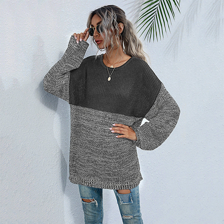 Damer Oversized Striktrøje med moderne farvegradient Stilla