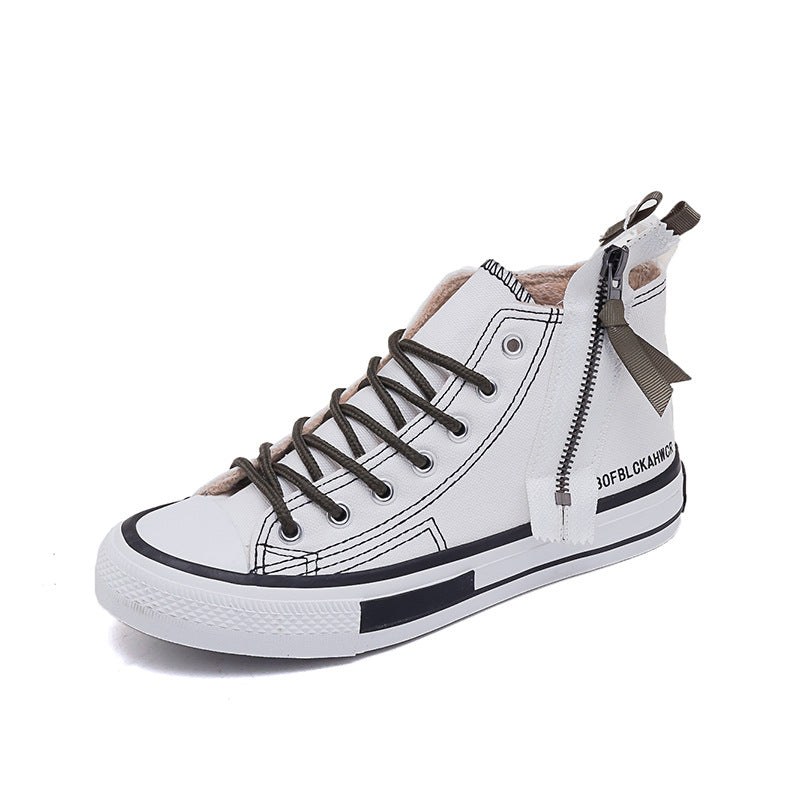 Dame Høje Sneakers med moderigtig Lynlås og åndbar Struktur Stilla
