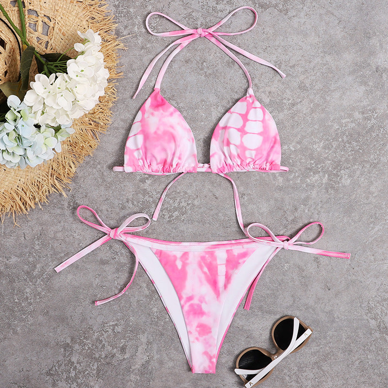 Damer Triangle-Bikini med justerbare stropper og moderne farvegradient Stilla