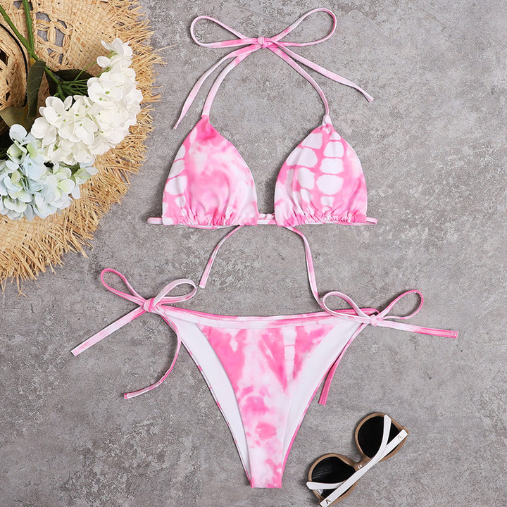 Damer Triangle-Bikini med justerbare stropper og moderne farvegradient Stilla