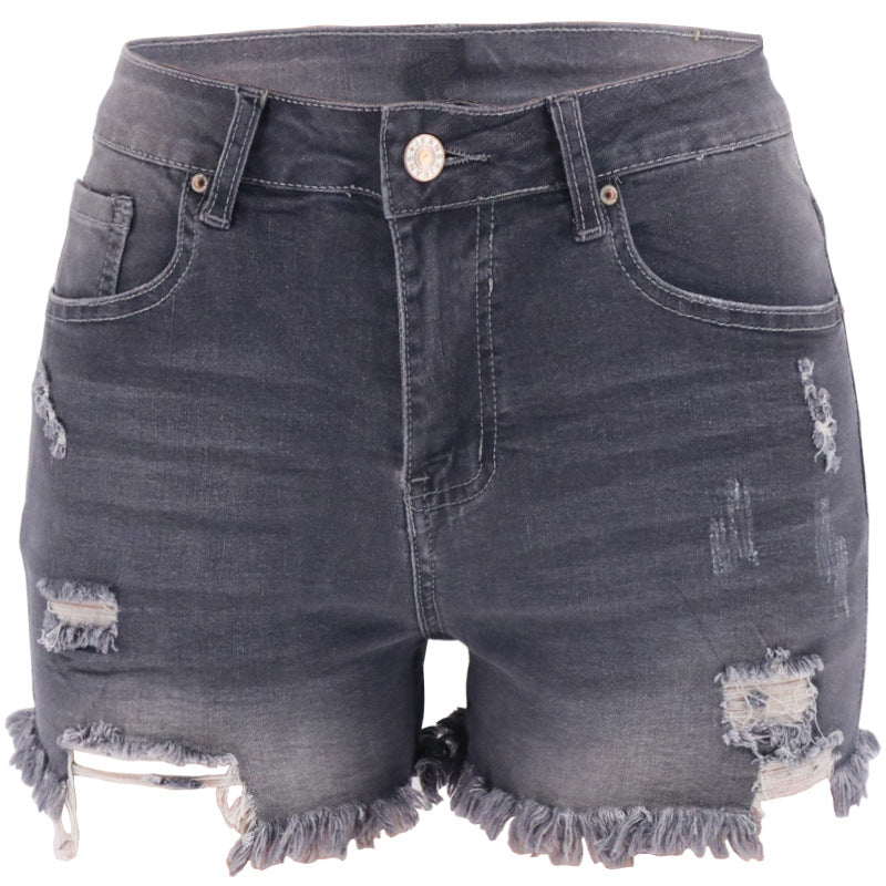Dame Ødelagt Denim-Shorts Stilla