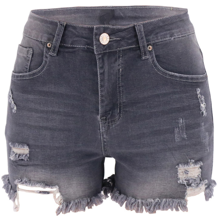 Dame Ødelagt Denim-Shorts Stilla