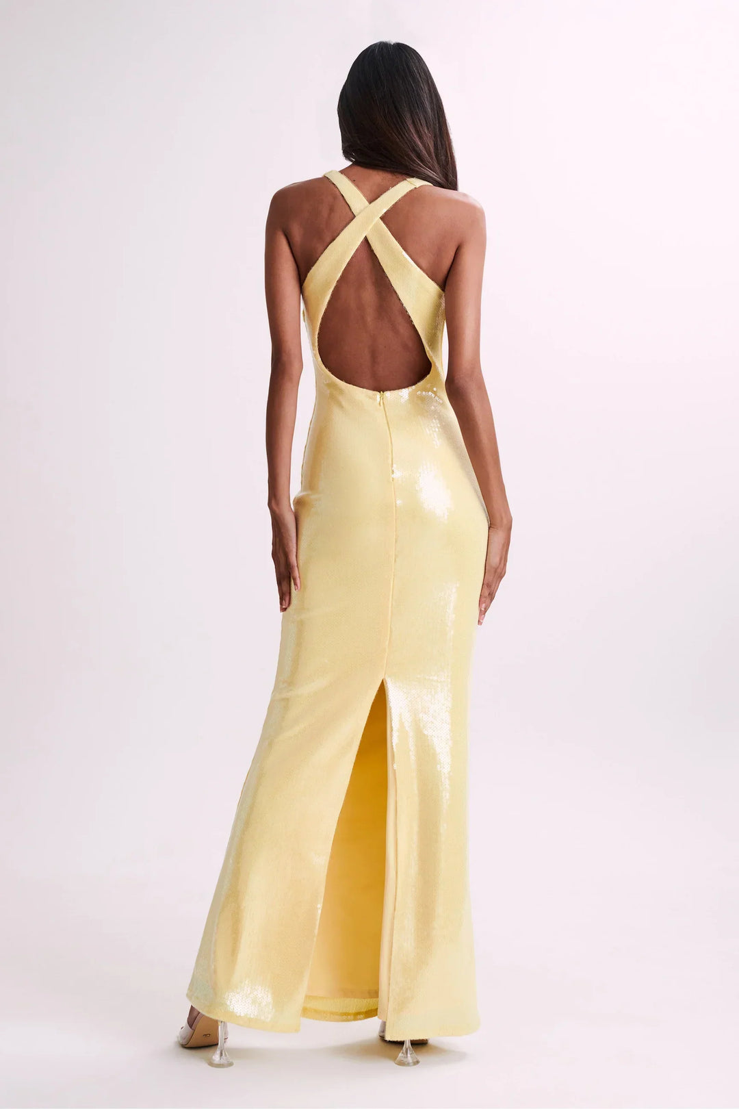 Stilla | Pailletter Maxi Kjole Med Roser Symbol