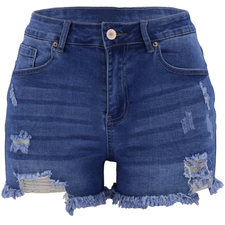 Dame Ødelagt Denim-Shorts Stilla