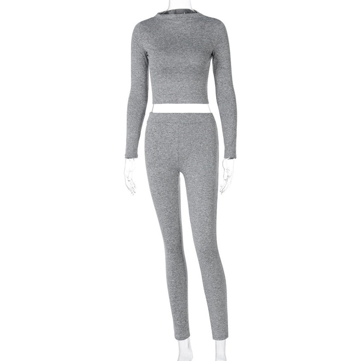 Dame Sporty Langærmet Sæt med figurvenligt Design og behagelig Snit Stilla
