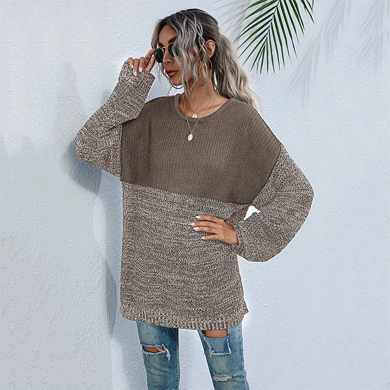 Damer Oversized Striktrøje med moderne farvegradient Stilla