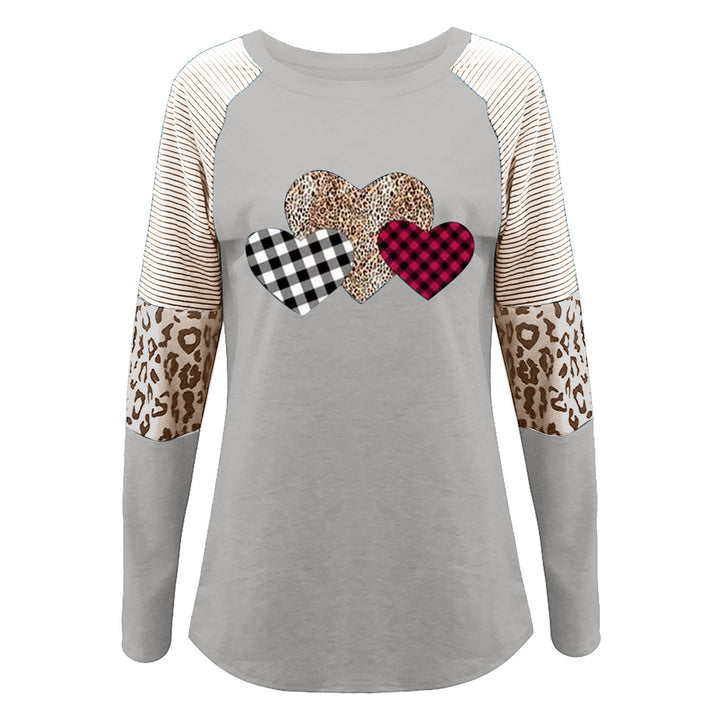 Dame Raglan-T-shirt med hjerte-design og Leo-detalje Stilla