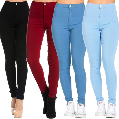 Damer højtaljede leggings med figurskabende strækmateriale og smal pasform Stilla