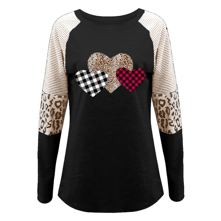 Dame Raglan-T-shirt med hjerte-design og Leo-detalje Stilla