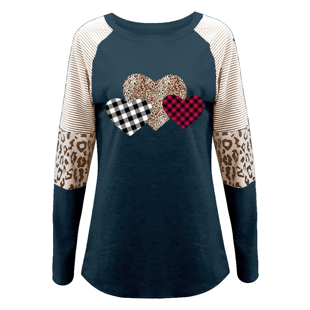 Dame Raglan-T-shirt med hjerte-design og Leo-detalje Stilla
