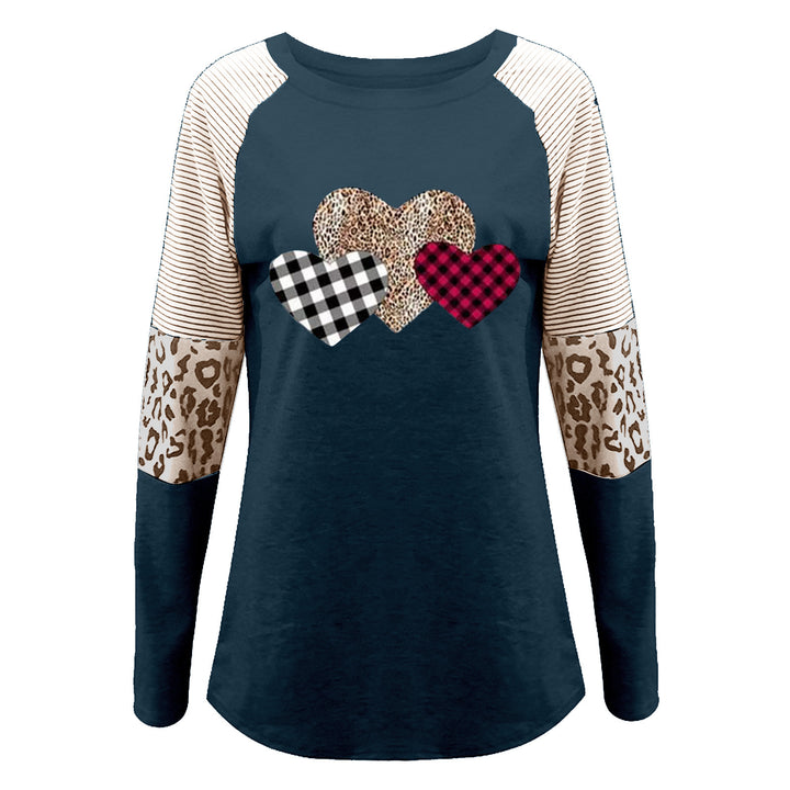 Dame Raglan-T-shirt med hjerte-design og Leo-detalje Stilla