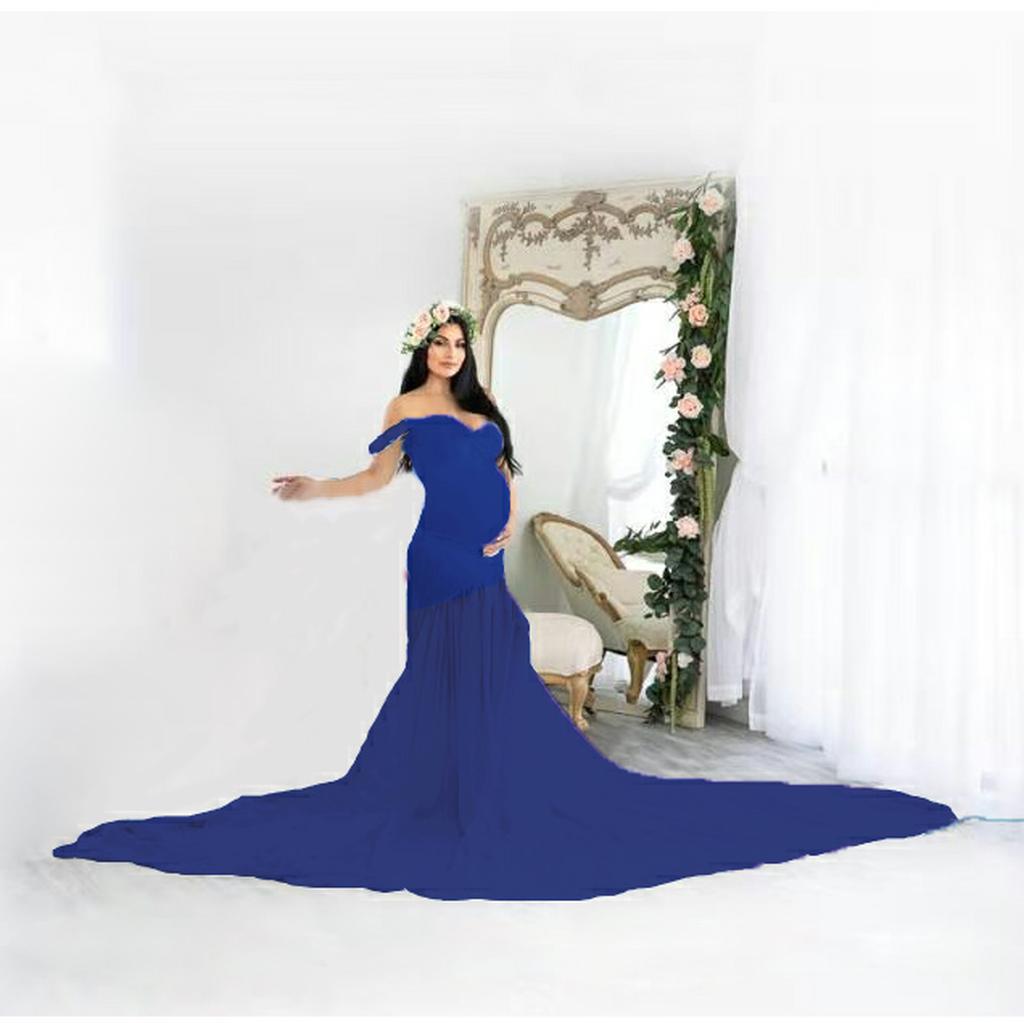 Elegant off-shoulder graviditetskjole til damer Stilla