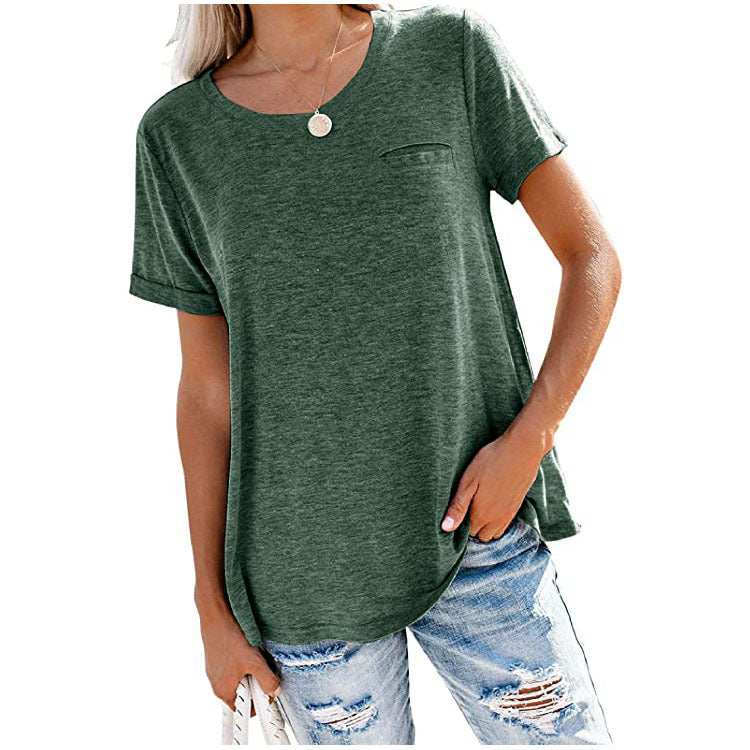 Dame afslappet T-shirt med rund halsudskæring Stilla