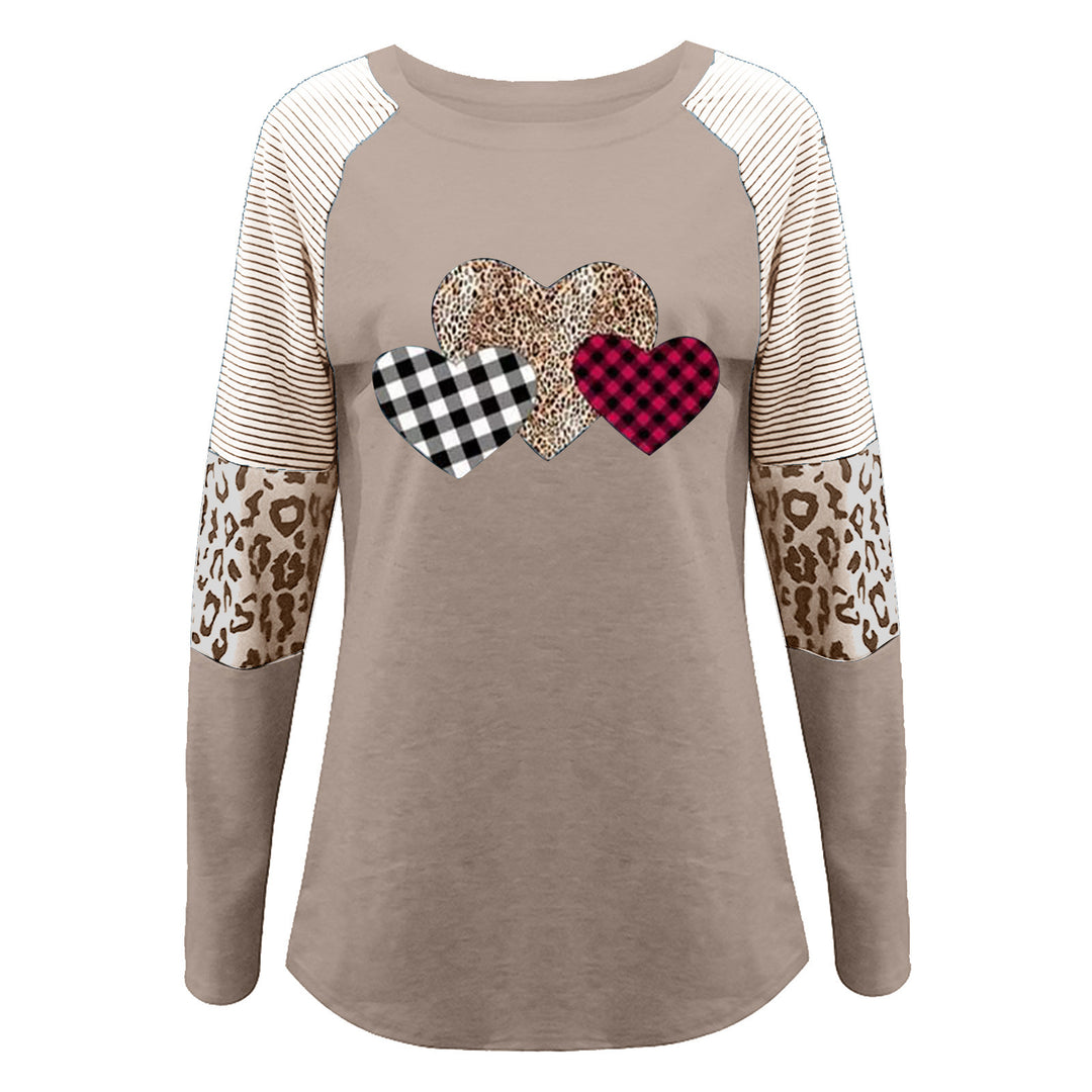 Dame Raglan-T-shirt med hjerte-design og Leo-detalje Stilla