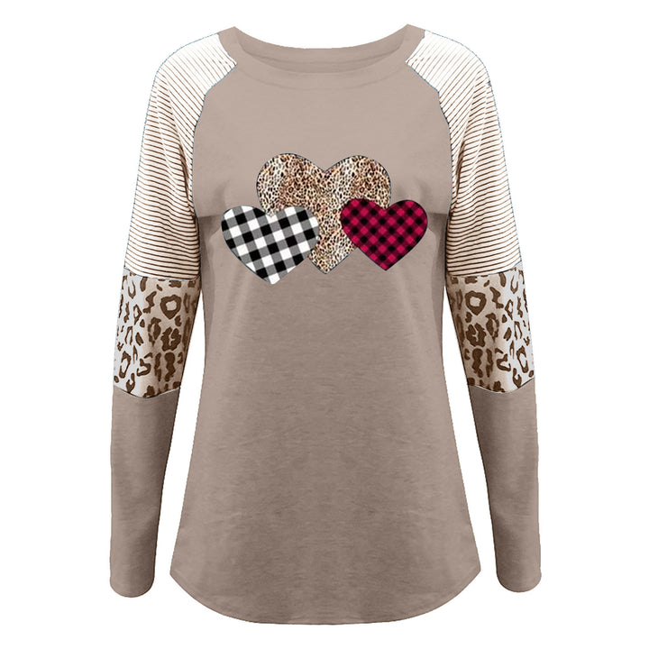 Dame Raglan-T-shirt med hjerte-design og Leo-detalje Stilla