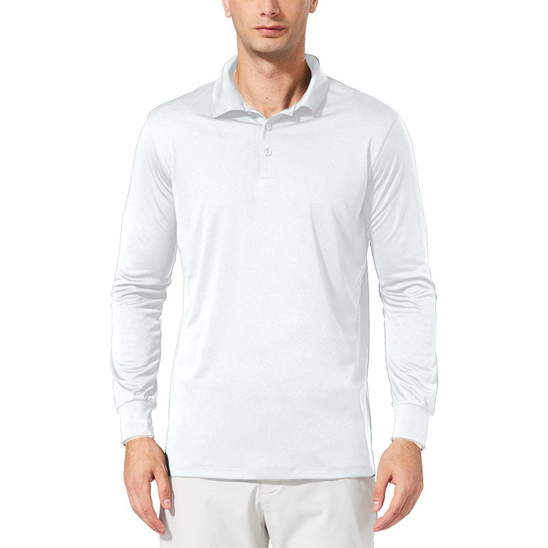 Herren Langærmet Poloshirt med åndbare egenskaber og klassisk krave Stilla