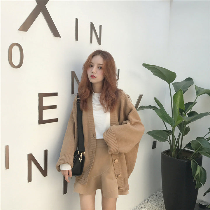 Femme Oversized Strukturstrik Cardigan Stilla