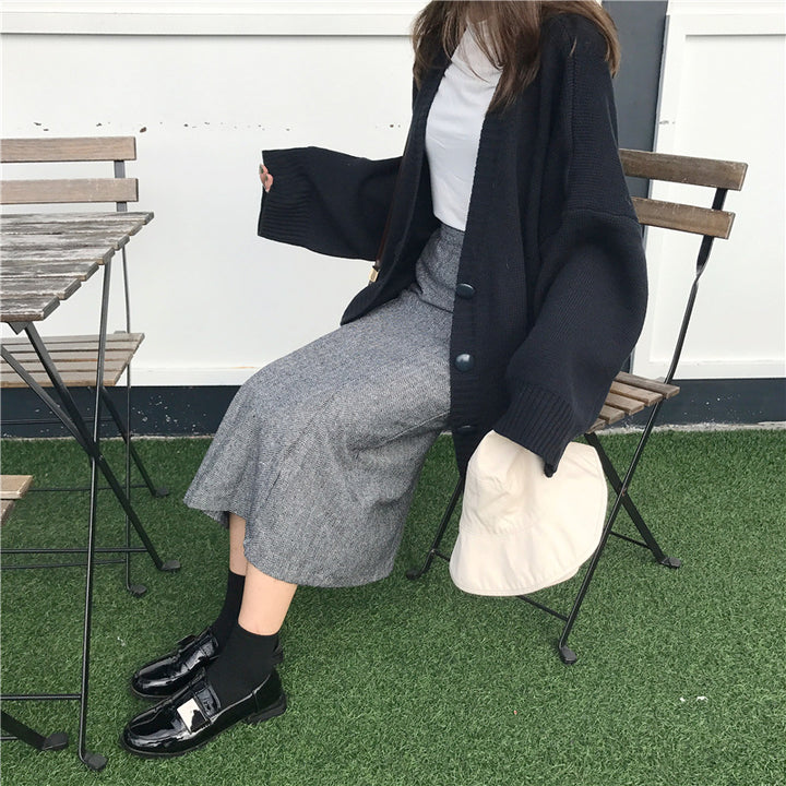 Femme Oversized Strukturstrik Cardigan Stilla