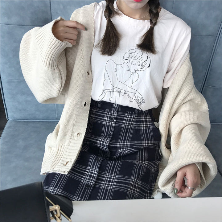 Femme Oversized Strukturstrik Cardigan Stilla