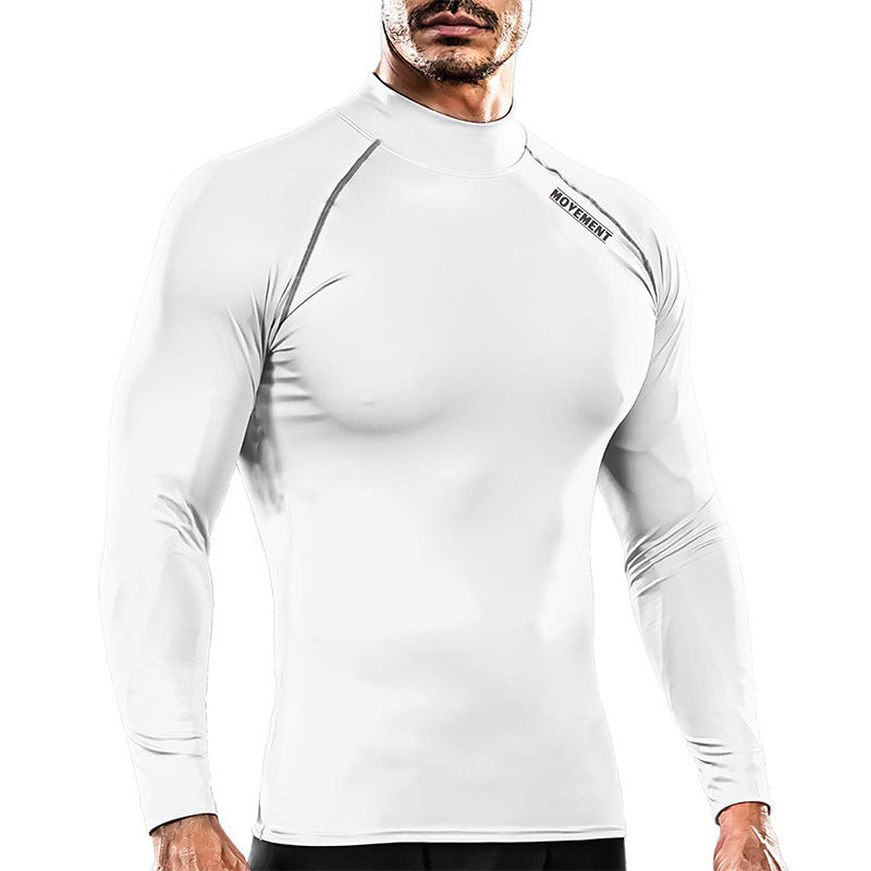 Herrer Langærmet Funktionsshirt med høj krave og kropsnær pasform Stilla