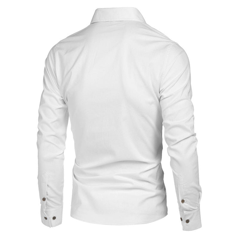 Herrer Langærmet Poloshirt med elegant knaplukning og moderne look Stilla