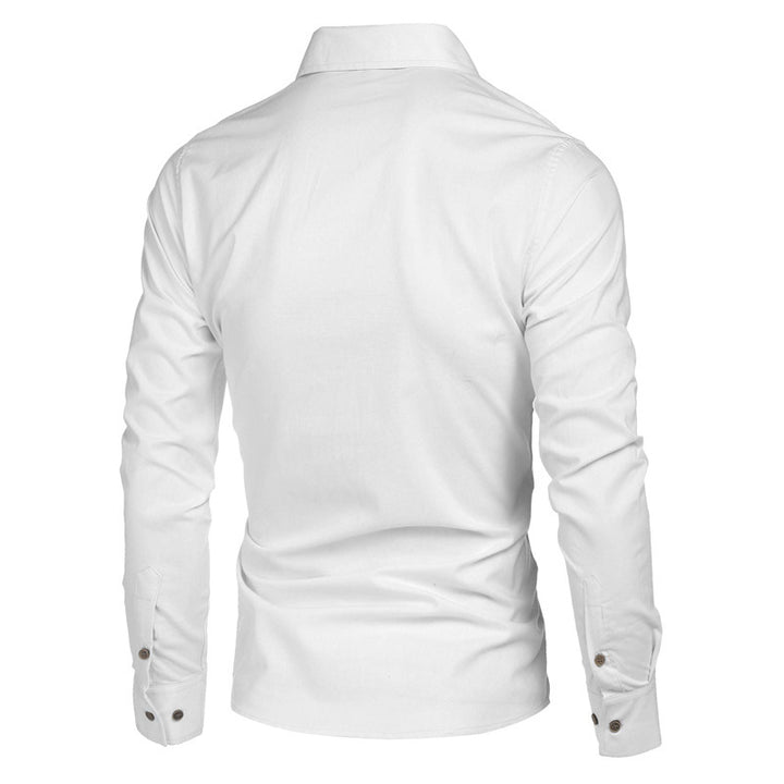 Herrer Langærmet Poloshirt med elegant knaplukning og moderne look Stilla