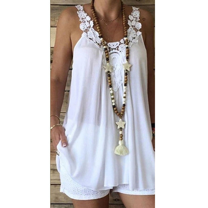 Kvinder Bohemian Spidstagede Tunika-Top Stilla