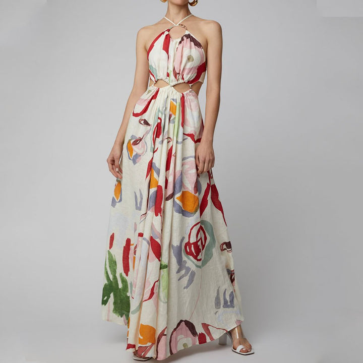 Dame Maxi-kjole med raffineret cut-out-design og flydende snit Stilla