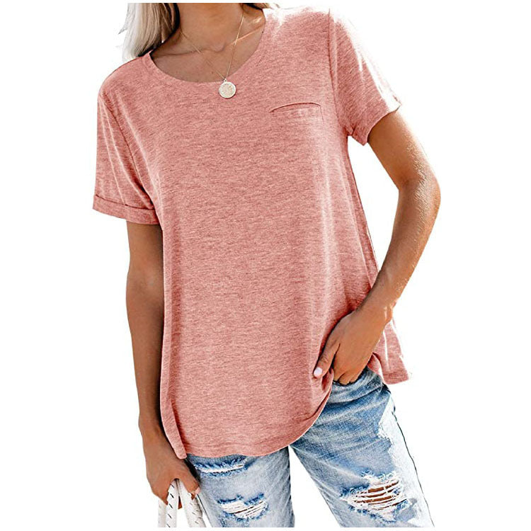 Dame afslappet T-shirt med rund halsudskæring Stilla
