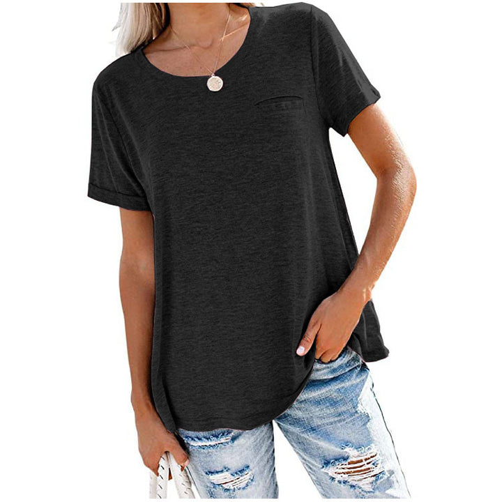 Dame afslappet T-shirt med rund halsudskæring Stilla
