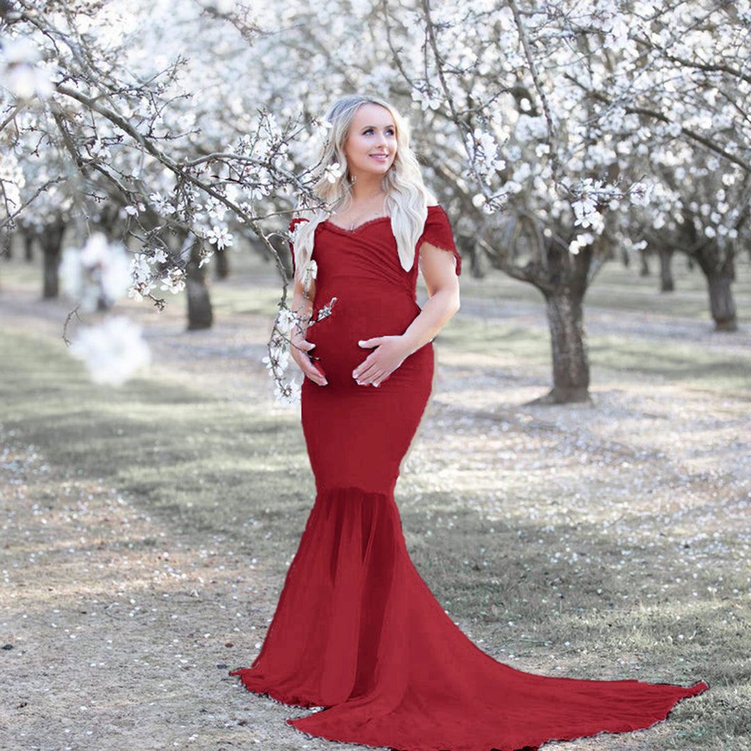 Dame Elegant Havfrue-Graviditetskjole Stilla