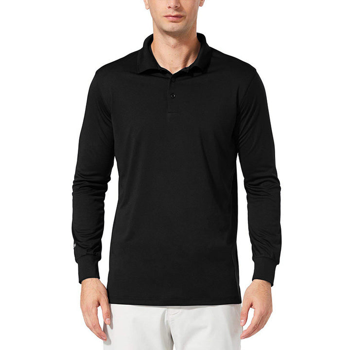 Herren Langærmet Poloshirt med åndbare egenskaber og klassisk krave Stilla