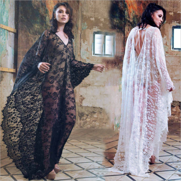 Dame spids-kaftankjole i boho-stil med flydende snit Stilla