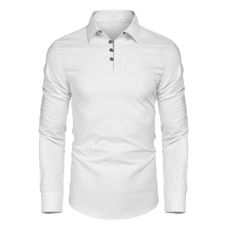 Herrer Langærmet Poloshirt med elegant knaplukning og moderne look Stilla