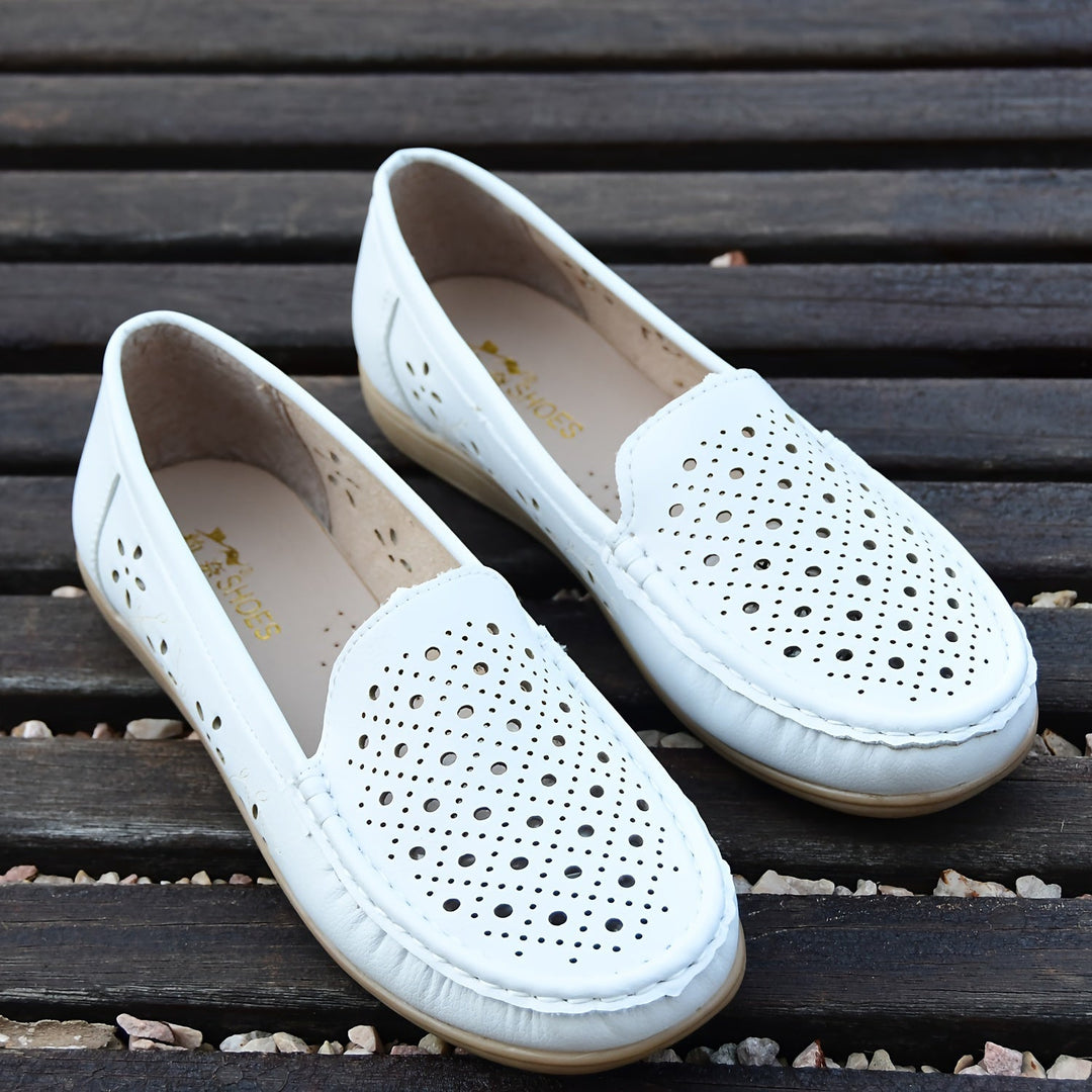 Stilla | Dame Hul Mokkasiner, Åndbare Flade Sko Slip on