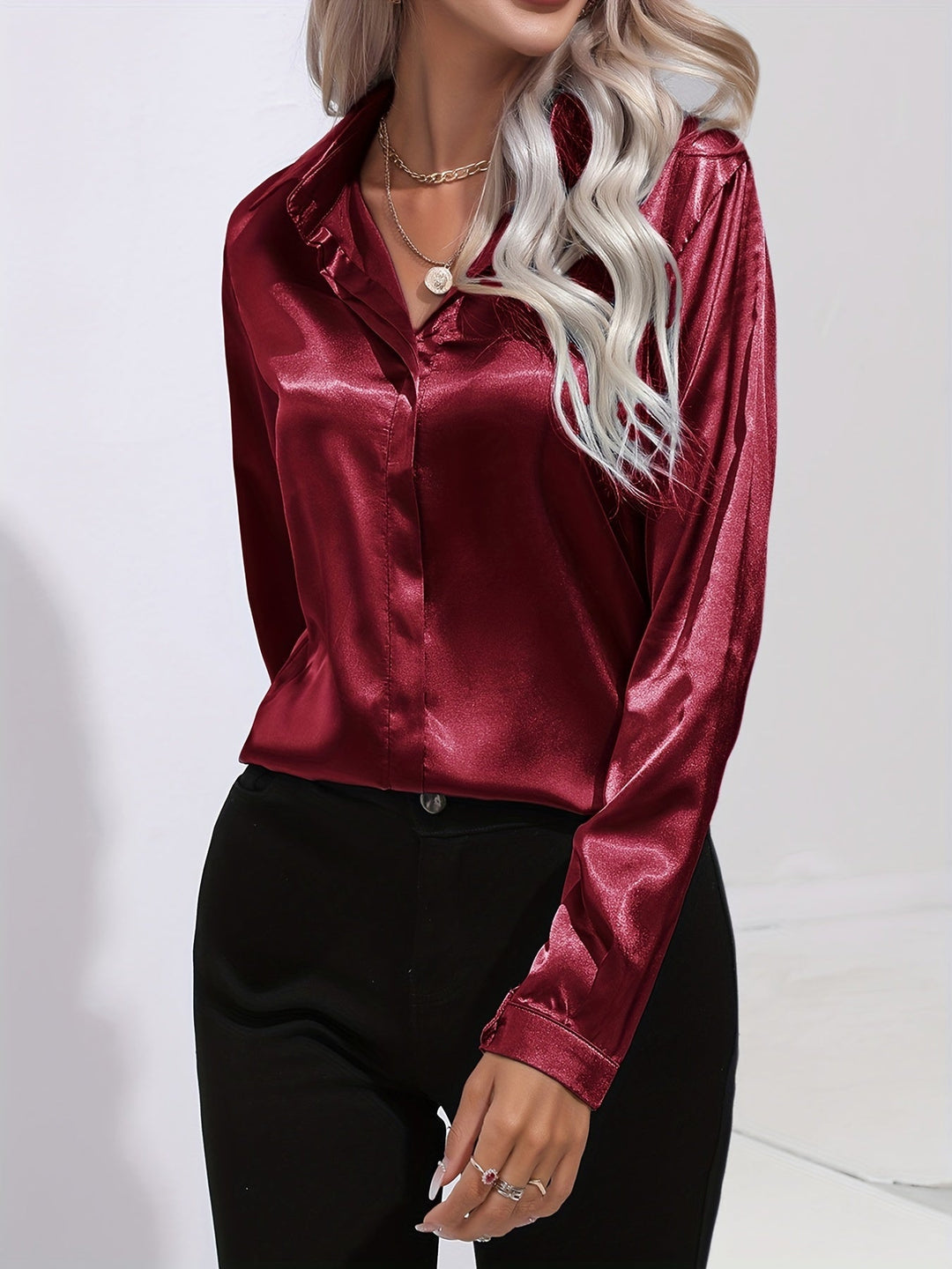 Stilla | Elegante Satin Bluse
