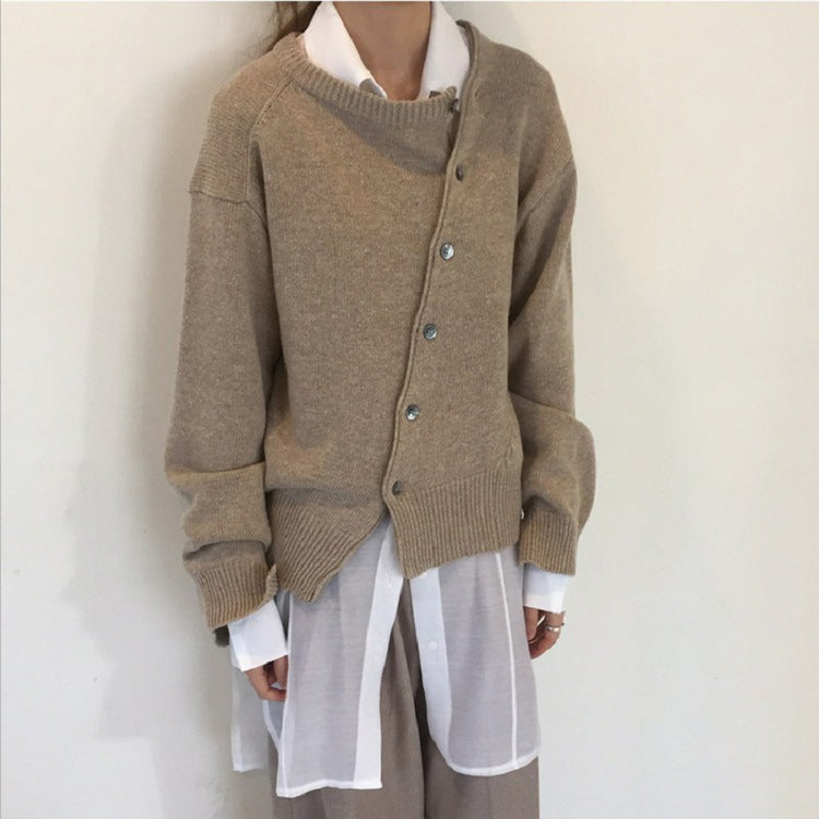 Femme Button-Up Strikcardigan Stilla