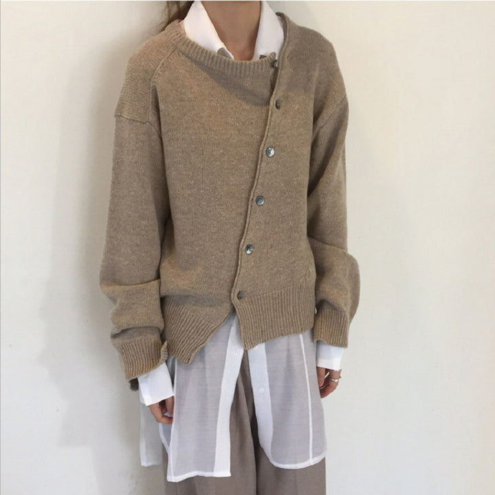 Femme Button-Up Strikcardigan Stilla