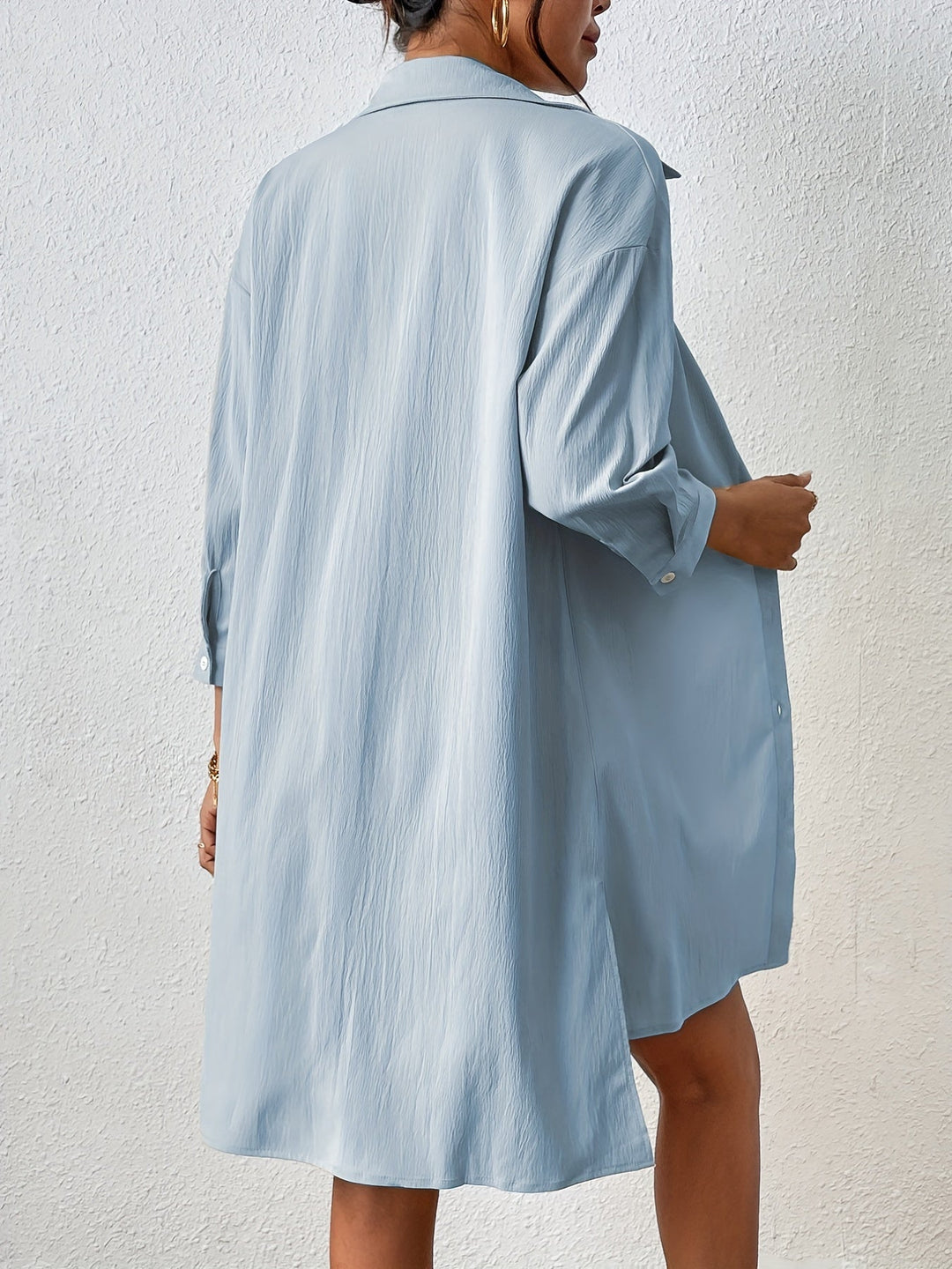 Stilla | Button up Skjorte Og Shorts Med Snøre Og Elastisk Linning