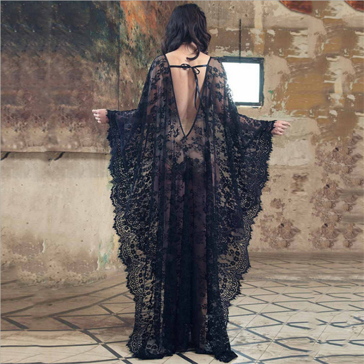 Dame spids-kaftankjole i boho-stil med flydende snit Stilla