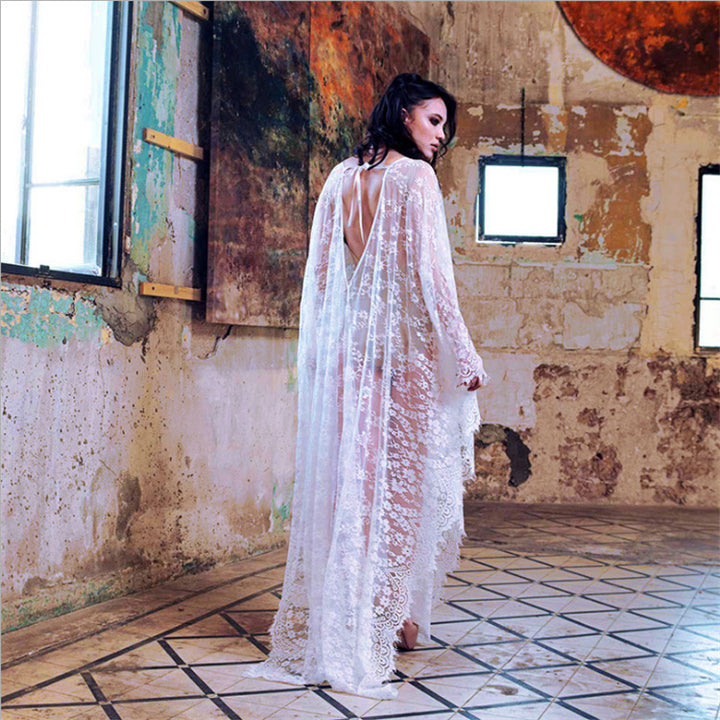 Dame spids-kaftankjole i boho-stil med flydende snit Stilla