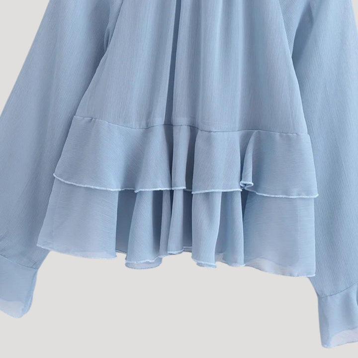 Stilla | Elegant Volang Chiffon Bluse