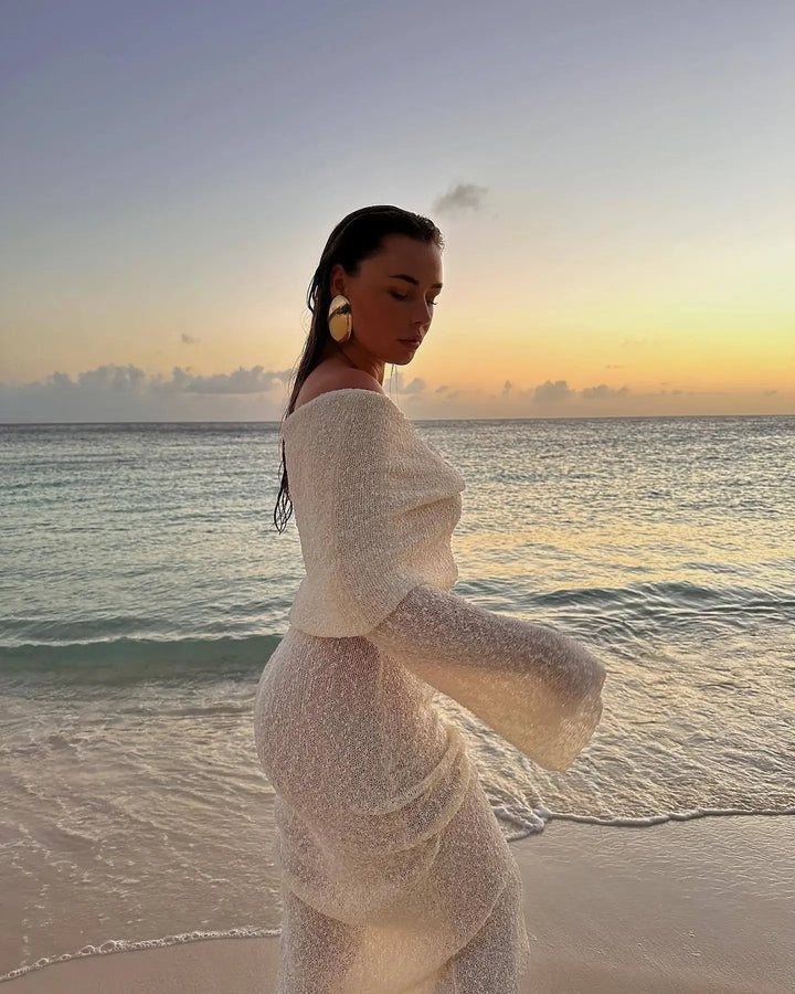 Stilla | Off Shoulder Strik Max Kjole