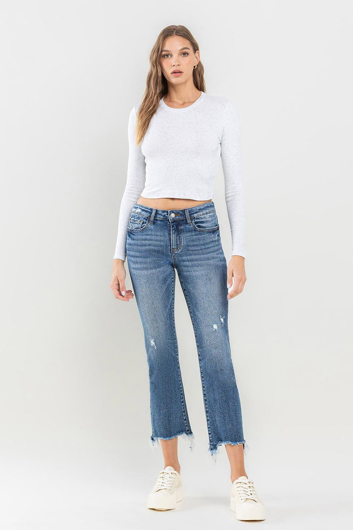 Stilla | Mid Rise Frayed Hem Jeans