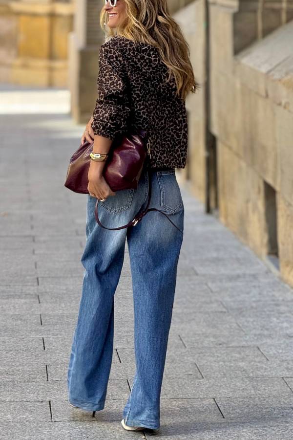 Stilla | Trendy Jakke Med Leopardmønster