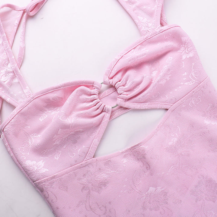 Stilla | Hollow Split Pink Minikjole
