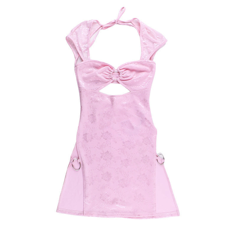 Stilla | Hollow Split Pink Minikjole