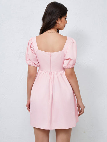 Stilla | Pink Minikjole Med Smal Talje