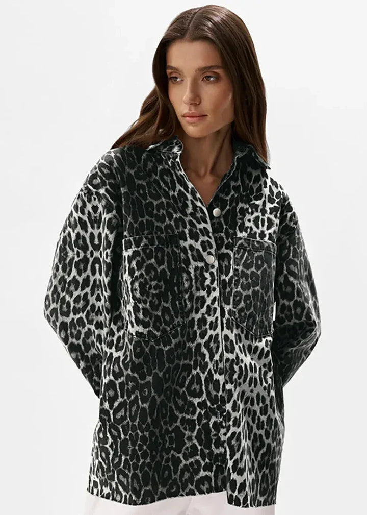 Stilla | Print Bomulds Oversized Jakke